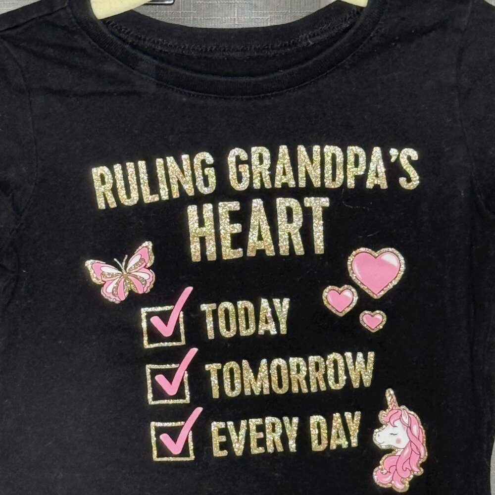 The Children's Place - Girls Ruling Grandpa's Heart Shirt - Size 2T